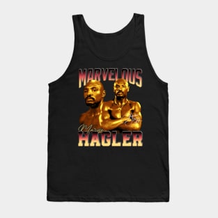 Marvelous Marvin Hagler Boxing Legend Signature Vintage Retro 80s 90s Bootleg Rap Style Tank Top